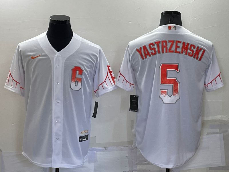 Men San Francisco Giants #5 Yastrzemski City Edition White Game Nike 2022 MLB Jersey->san francisco giants->MLB Jersey